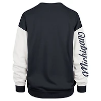 Women's '47  Navy Michigan Wolverines Double Header Rise Andie Pullover Sweatshirt