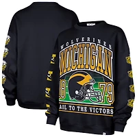 Sweat-shirt oversize bleu marine « 47 Michigan Wolverines Go Big » pour femme