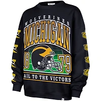 Sweat-shirt oversize bleu marine « 47 Michigan Wolverines Go Big » pour femme