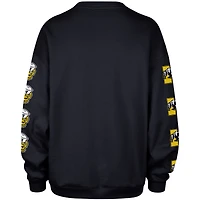 Women's '47 Navy Michigan Wolverines Go Big Oversized Pullover Sweatshirt