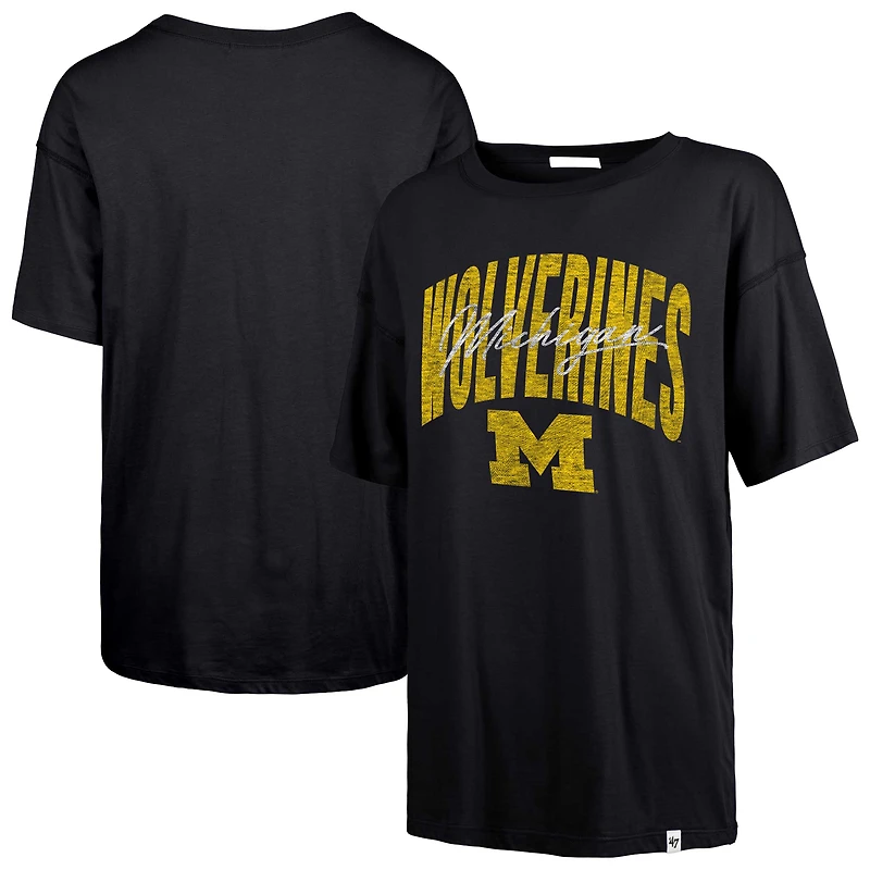 T-shirt bleu marine pour femme « 47 Michigan Wolverines Muse Sadie