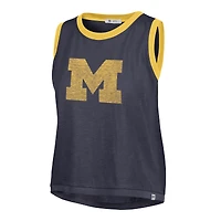 Women's '47 Navy Michigan Wolverines Premier Ringer Tank Top