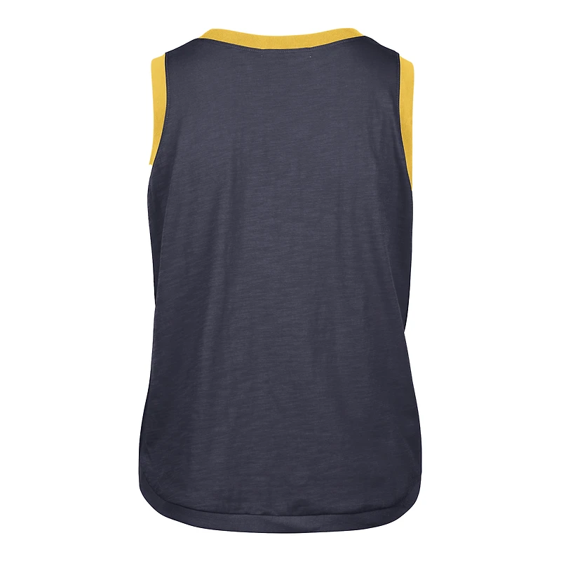Women's '47 Navy Michigan Wolverines Premier Ringer Tank Top