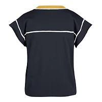 T-shirt '47 Navy Michigan Wolverines Sound Up Maya Cutoff pour femmes