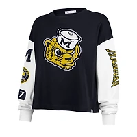Women's '47 Navy Michigan Wolverines Sydney Long Sleeve T-Shirt