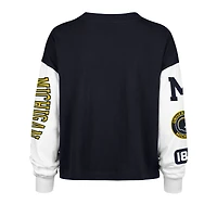 Women's '47 Navy Michigan Wolverines Sydney Long Sleeve T-Shirt