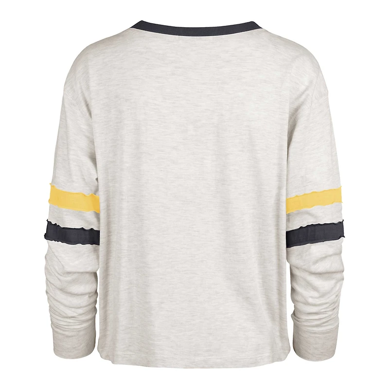 T-shirt à manches longues '47 Oatmeal Michigan Wolverines Vault All Class Lena pour femme