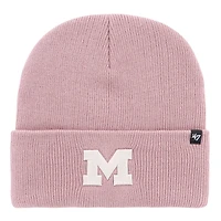Bonnet tricoté à revers rose Michigan Wolverines Haymaker pour femme '47
