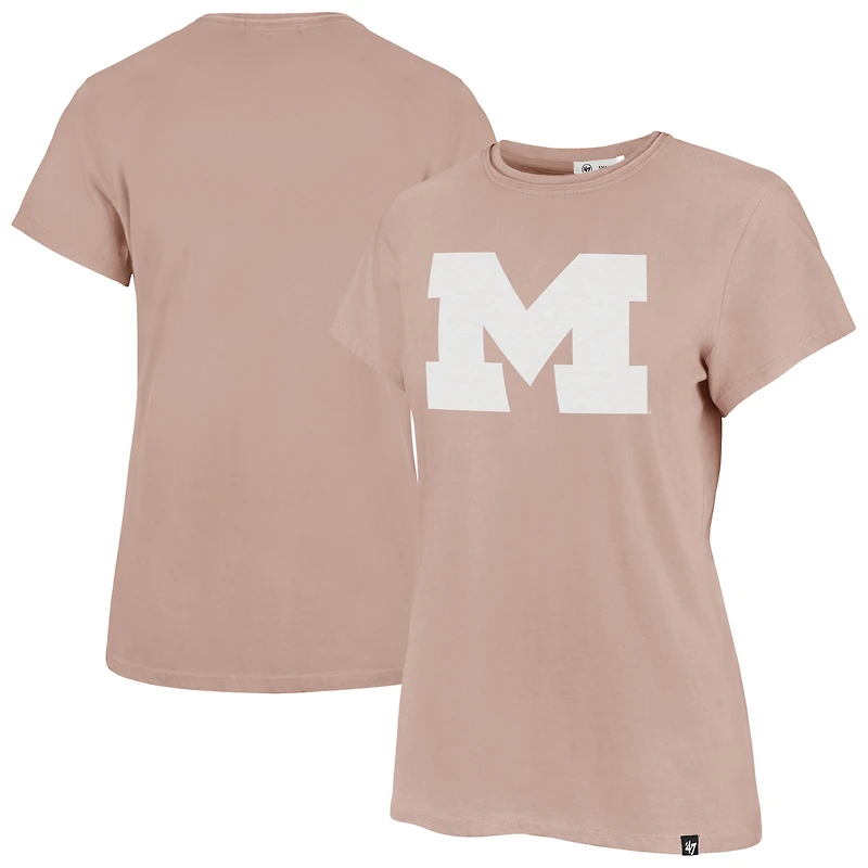 Women's '47 Pink Michigan Wolverines Premier Frankie T-Shirt