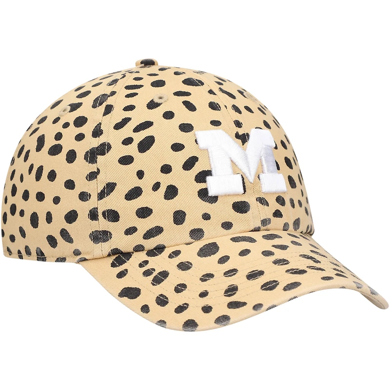 Chapeau réglable '47 Michigan Wolverines Cheetah Clean Up pour femmes