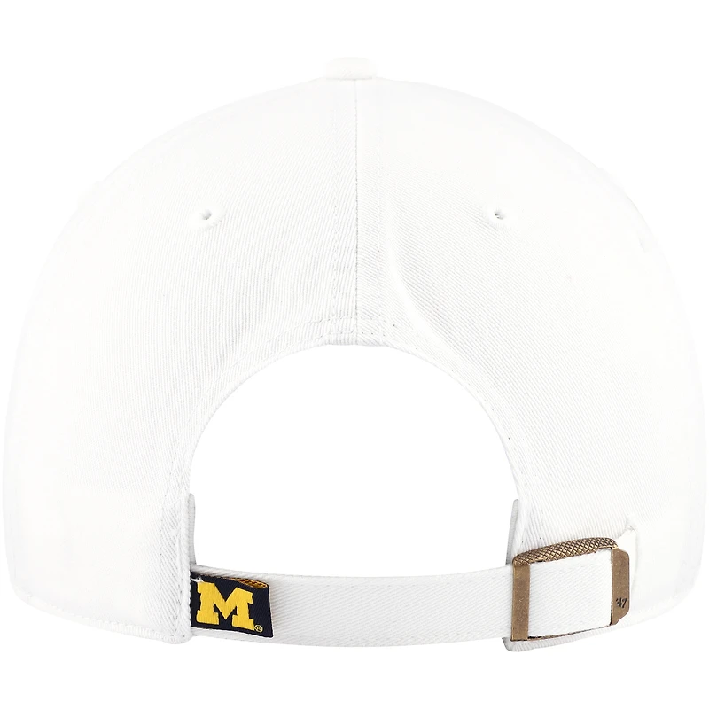 Women's '47 White Michigan Wolverines Sidney Clean Up Adjustable Hat