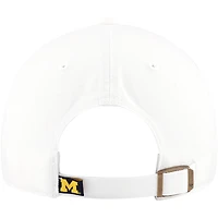 Women's '47 White Michigan Wolverines Sidney Clean Up Adjustable Hat