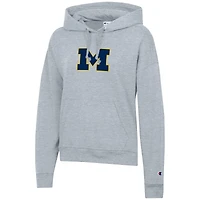 Women's Champion Navy Michigan Wolverines Powerblend Fleece Hoodie