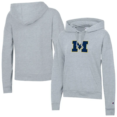 Sweat à capuche en polaire Powerblend bleu marine pour femme Champion Michigan Wolverines