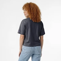 T-shirt à domicile des Wolverines du Michigan, bleu marine, pour femmes, modèle Champion, avec logo.