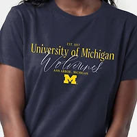 Women's Champion  Navy Michigan Wolverines Lifestyle T-Shirt