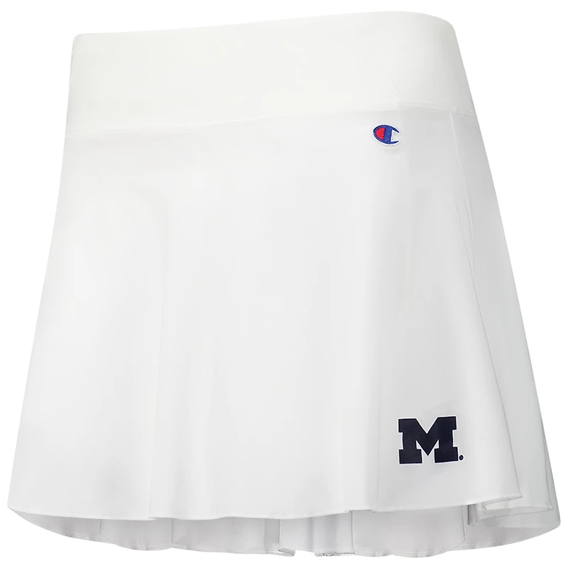 Women's Champion White Michigan Wolverines Tailgate Soft Touch Skort