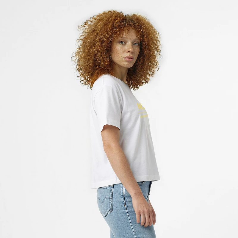 T-shirt court à logo Champion blanc Michigan Wolverines pour femmes