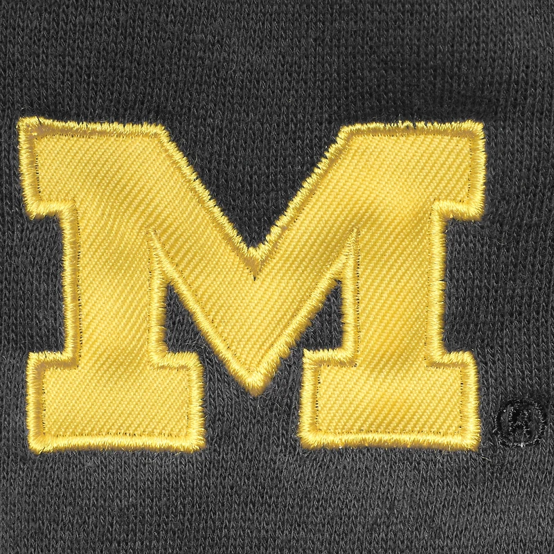 Women's Charcoal Michigan Wolverines Arched Name Full-Zip Hoodie