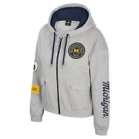 Veste à capuche zippée Alfie pour femme, gris Colosseum, Michigan Wolverines
