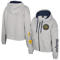Veste à capuche zippée Alfie pour femme, gris Colosseum, Michigan Wolverines