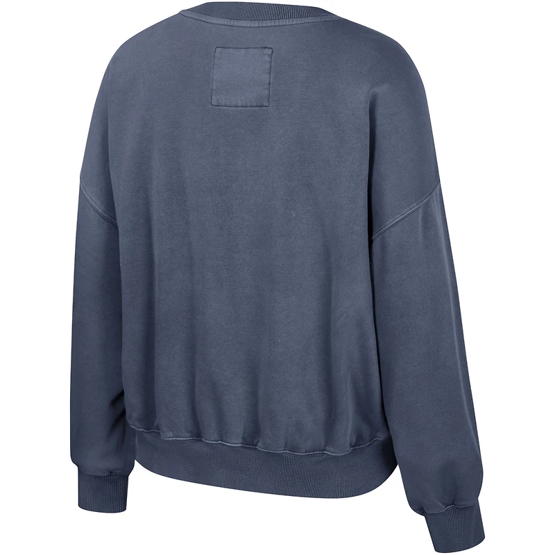 Sweat-shirt délavé Colosseum Navy Michigan Wolverines Audrey pour femmes