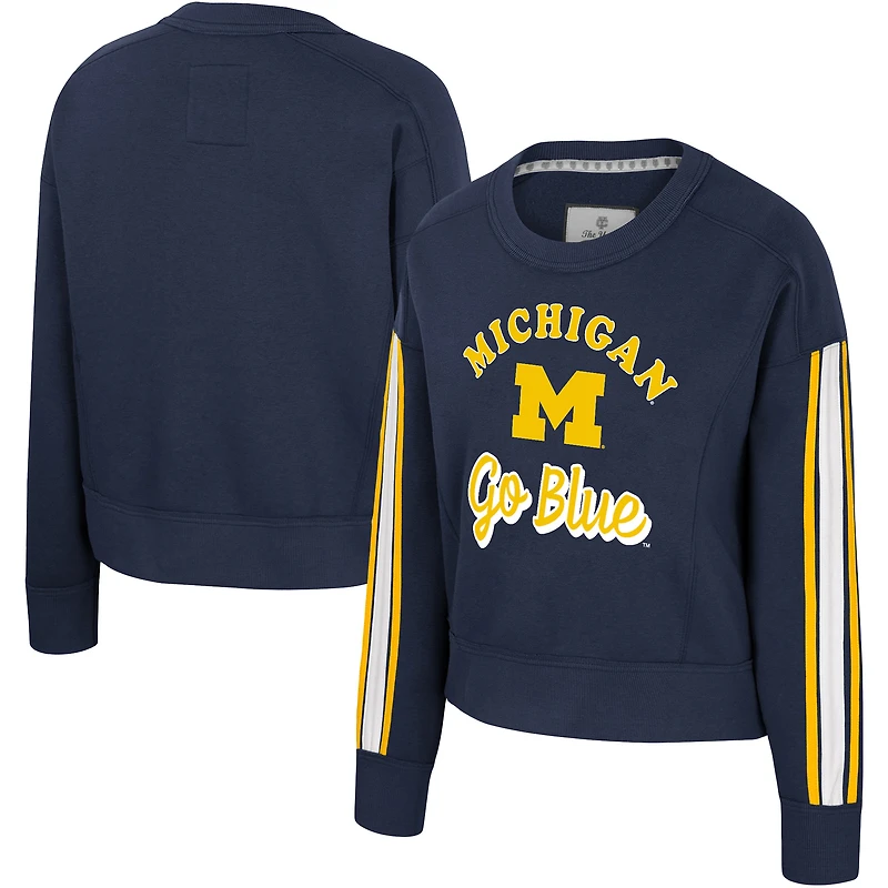 Women's Colosseum Navy Michigan Wolverines Honeymoon Sweatshirt
