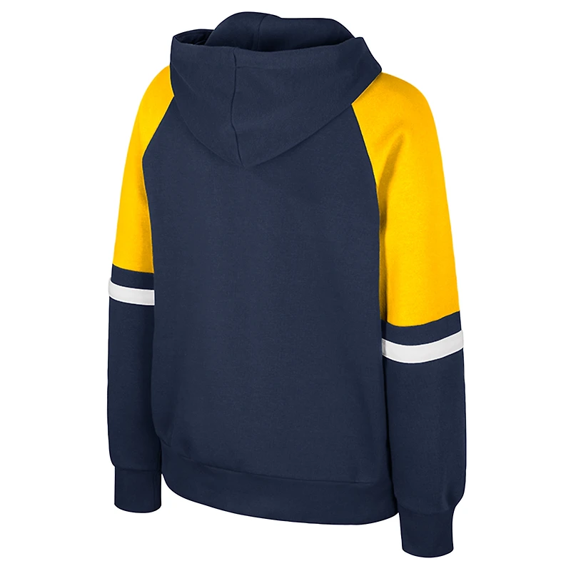 Sweat à capuche oversize blocs de couleurs bleu marine Colosseum Michigan Wolverines pour femme