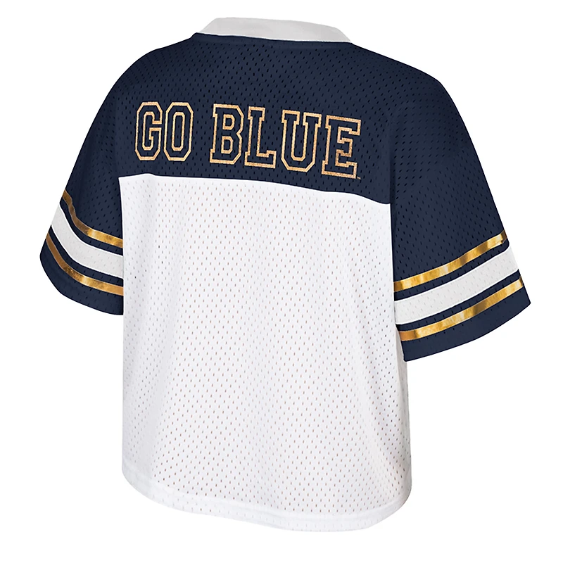 Maillot de football court blanc Colosseum pour femme Michigan Wolverines Treasure