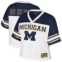 Maillot de football court blanc Colosseum pour femme Michigan Wolverines Treasure