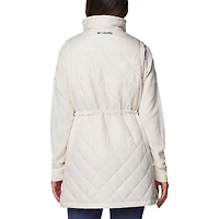 Gilet à glissière complète Columbia Michigan Wolverines Crested Peak pour femme blanc