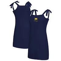 Chemise de nuit à épaules nouées Concepts Sport Navy Michigan Wolverines pour femme
