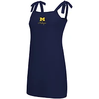 Chemise de nuit à épaules nouées Concepts Sport Navy Michigan Wolverines pour femme