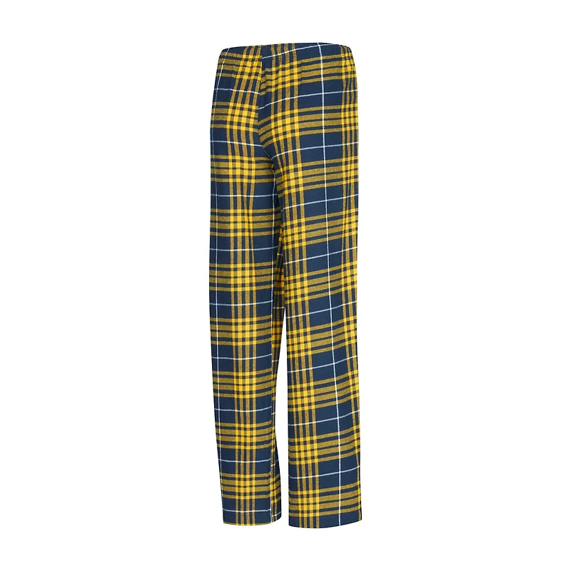 Women's Concepts Sport  Navy Michigan Wolverines Vector Top & Flannel Pants Sleep Set