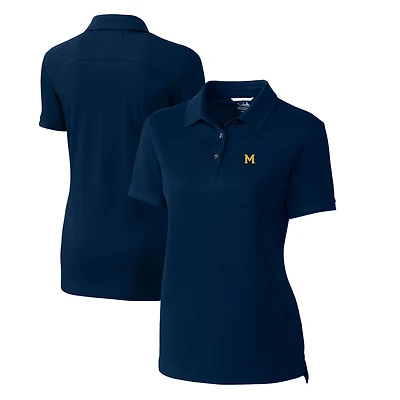 Polo piqué Advantage Tri-Blend bleu marine pour femme, Cutter & Buck, Michigan Wolverines