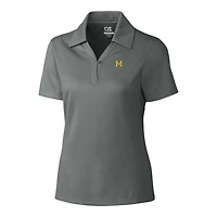 Polo texturé uni pour femme Cutter & Buck Steel Michigan Wolverines CB DryTec Genre
