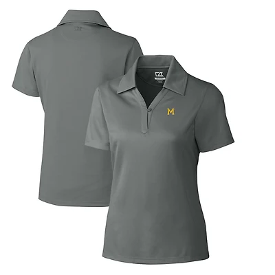 Polo texturé uni pour femme Cutter & Buck Steel Michigan Wolverines CB DryTec Genre