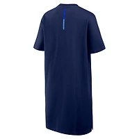 Women's Fanatics  Navy Michigan Wolverines Elements Go Tri-Blend T-Shirt Dress