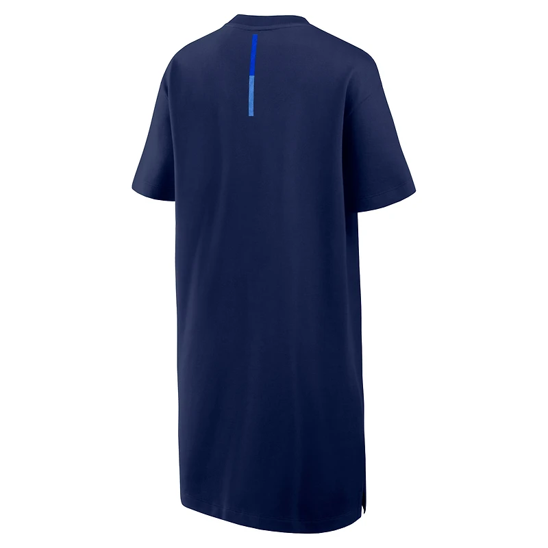 Women's Fanatics Navy Michigan Wolverines Elements Go Tri-Blend T-Shirt Dress