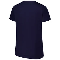 Women's Fanatics Navy Michigan Wolverines Plus Lean Scoop Neck T-Shirt