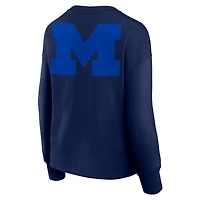 Sweat-shirt en polaire super doux pour femme Fanatics bleu marine Michigan Wolverines