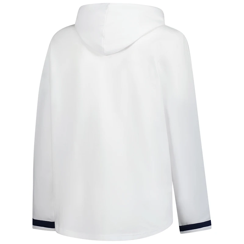 Women's Fanatics White Michigan Wolverines Plus Pullover Hoodie