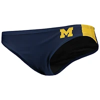 Bas de bikini FOCO bleu marine Michigan Wolverines Wordmark pour femmes