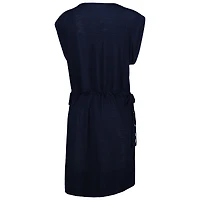 Women's G-III 4Her by Carl Banks Navy Michigan Wolverines GOAT Swimsuit Cover-Up Dress
