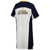 Women's G-III 4Her by Carl Banks White Michigan Wolverines Home Run T-Shirt Dress