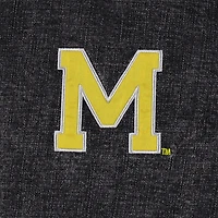 Women's Gameday Couture Charcoal Michigan Wolverines Multi-Hit Tri-Blend Oversized Button-Up Denim Jacket