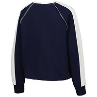 Sweat-shirt court raglan Gameday Couture pour femme, bleu marine, Michigan Wolverines Blindside