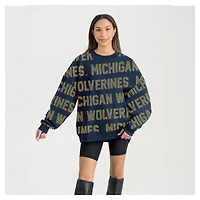 Women's Gameday Couture  Navy Michigan Wolverines Hype Era Sweatshirt