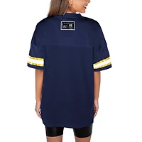 Women's Gameday Couture Navy Michigan Wolverines Until Kickoff Rhinestone Fashion T-Shirt