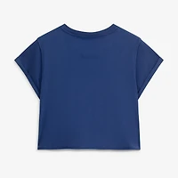 Women's Gameday Social  Navy Michigan Wolverines Cropped Cuffed T-Shirt